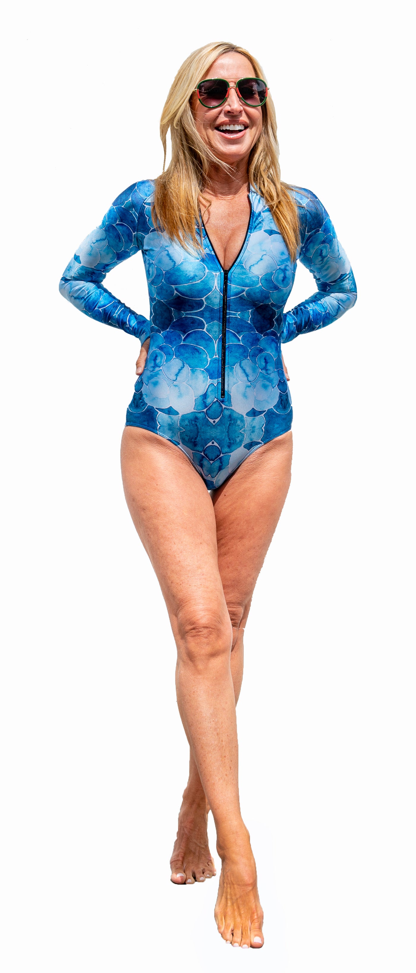 SlipIns Long Sleeve Bathing Suit - Azul