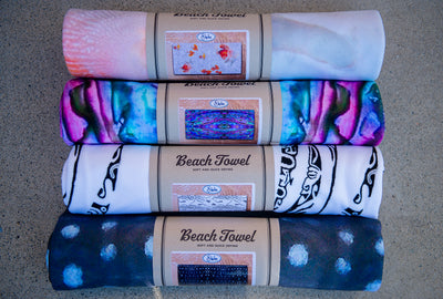 4 Rolled SlipIns Beach Towels - Amazing Abalone