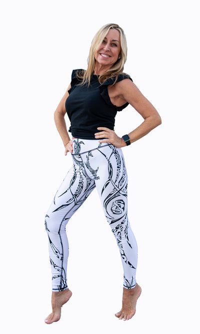 Caribbean Currents - Leggings for Land or Sea